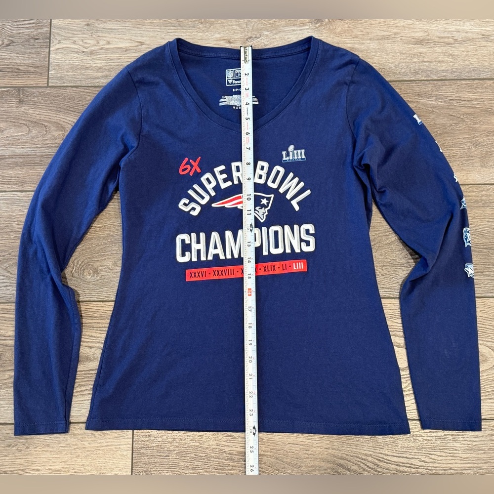 Fanatics NFL 2019 New England Patriots 6x Super Bowl LIII Champions T-Shirt - Picture 3 of 9